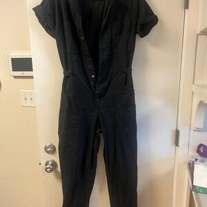 Pistola Black Collared Jumpsuit